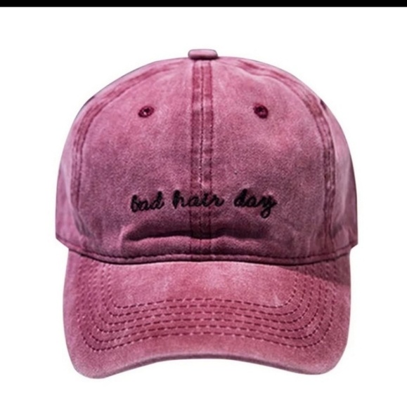 Accessories - Vintage Distressed Bad Hair Day Graphic Hat